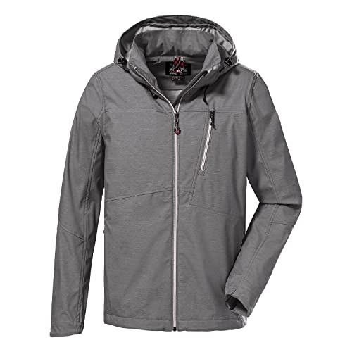 Killtec Męska kurtka softshell z odpinanym kapturem KOS 105 MN SFTSHLL JCKT, średnioszara, XXL, 38016-000