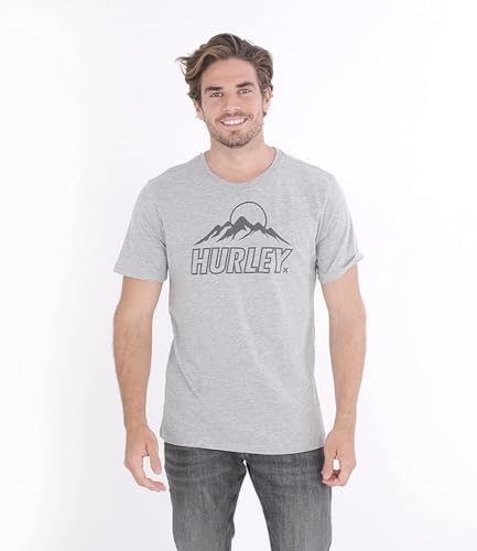 Hurley Męska koszula M Evd Wsh Everest Ss wrzos szary M
