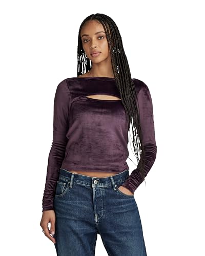 G-STAR RAW Damska koszulka z długim rękawem typu Cut-Out Slim Boat T, Fioletowy (Lt Maze D23811-d422-8880), S