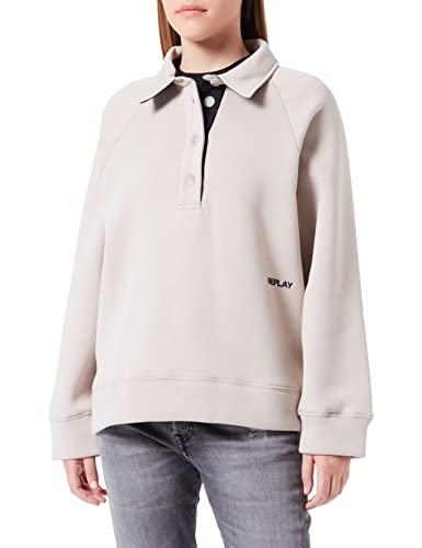REPLAY Damska bluza W3705, 650 Stone Ivory, M, 650 Stone Ivory, M