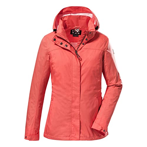 Killtec Damska kurtka funkcyjna z odpinanym kapturem, wodoszczelna KOS 131 WMN JCKT, koralowa, 42, 38374-000