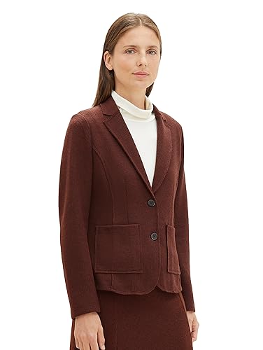 TOM TAILOR blezer damski, 32404 - Raisin Melange, L