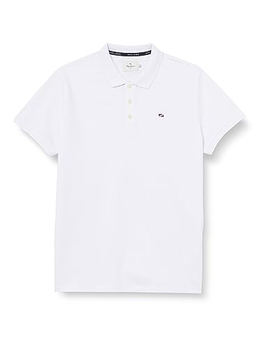 Pepe Jeans Męska koszulka polo Jimmy, 800 biały, XXL