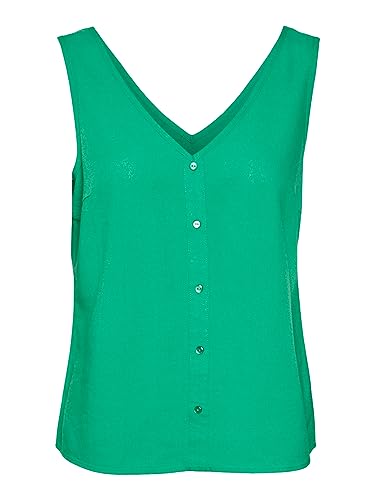 VERO MODA Vmmymilo Sl V-Neck Shirt WVN Ga Top, jasnozielony, S