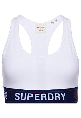 Superdry Sportstyle Essential Crop Biustonosz sportowy dla kobiet, Optyczny, 42