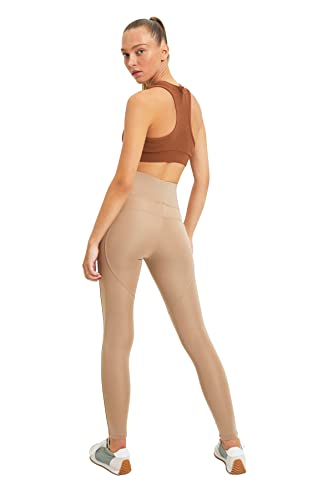 Trendyol Damskie spodnie do jogi push-up Vorgestellte sportowe, Norka, L