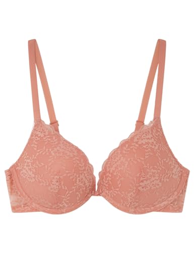 Women'secret Wspaniały Biustonosz Push Up Koronka Koral Kobieta, Pomarańczowy, 90B