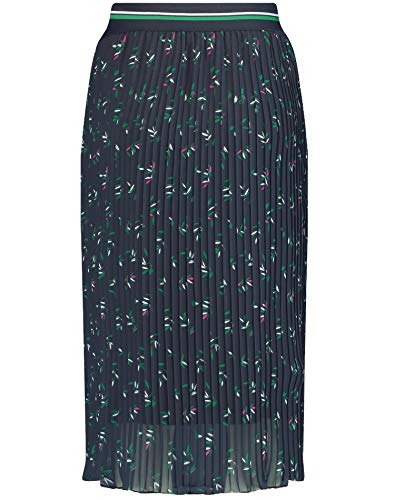 Taifun Damska spódnica Rock Gewebe Kurz, Indigo Patterned, 44 PL