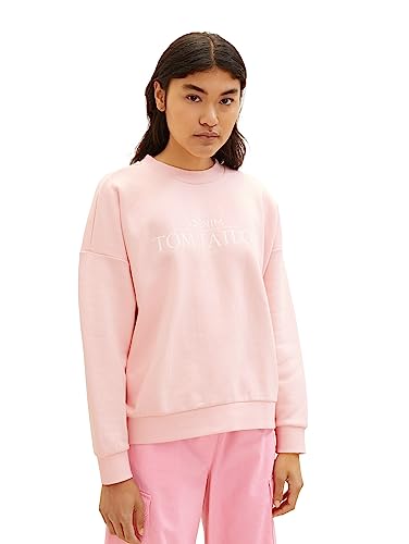 TOM TAILOR Denim Damska bluza oversize z nadrukiem logo, 14557-light English Rose, M