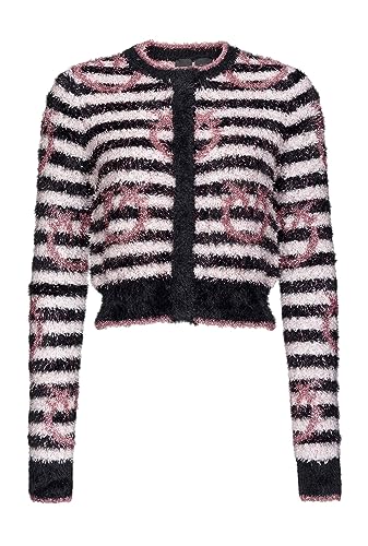 Pinko Kardigan, Znc_biały/czarny/różowy, M