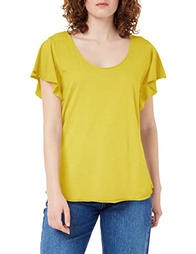 Desigual koszulka damska t-shirt, Żółty (Amarillo Bombay 8041), XS