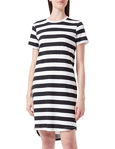 ONLY Sukienka damska Onlmay S/S Stripe Dress JRS, Black/Stripes:cloud Dancer (Kia), M