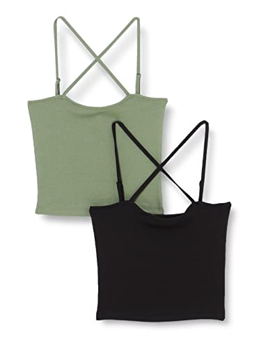 ONLY Top damski, Czarny/opakowanie: laurel Wreath, L