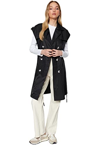 Trendyol Kamizelka damska, czarna, podstawowa, Czarny, L