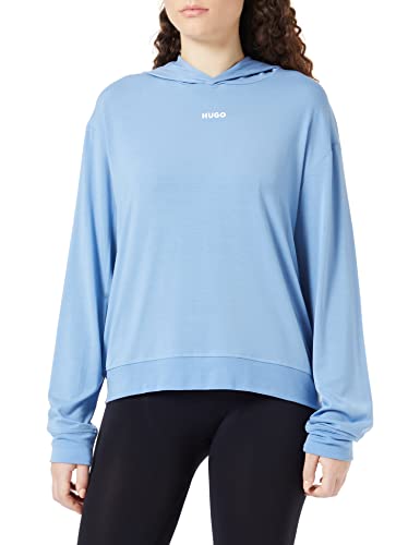 HUGO Damska bluza z kapturem Shuffle_LOUNGEW, Light/Pastel Blue451, XL