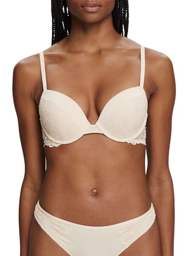 ESPRIT Damski biustonosz Big Flower Lace RCS CLAS. Push Push Up, Sand, 70A