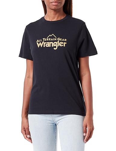 All Terrain Gear by Wrangler Damska koszulka z logo, Jet Black, M