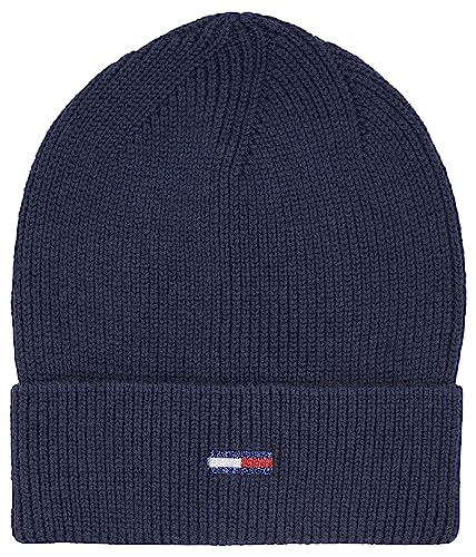 Tommy Jeans Czapka TJW Flag Beanie Twilight Navy, Ciemna granatowa, Rozmiar uniwersalny