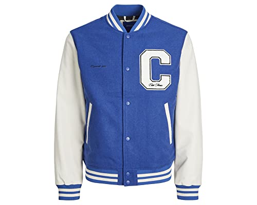 JACK & JONES Męska kurtka bomber Jorcollege Sn bomber, Nautisk niebieski, XL