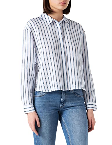 Comma CI Damska bluzka z długim rękawem, 50J1 Light Blue Jacquard, 42