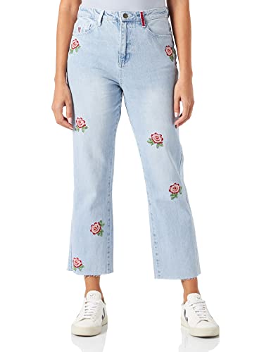 Desigual Dżinsy damskie Denim_My Flo, niebieski, 36 PL