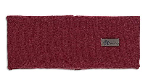 Sterntaler Unisex Opaska z naszywką skórzaną, Wiek: 4-6 lat, Rozmiar : 55 cm, Bordowa czerwień, Czerwony (Weinrot 798)