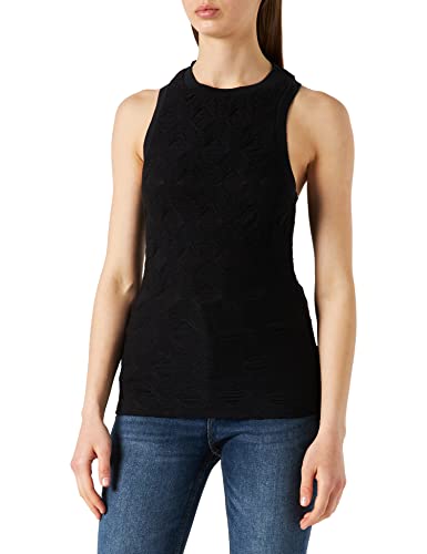 PINKO Caracalla Canotta Jersey Goffr modna kamizelka damska, Z99_czarna limuzyna, L