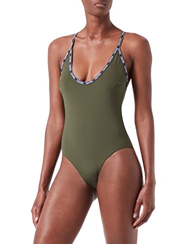 Calvin Klein Damskie spodnie wyścigowe, Zielony krokodyl, XS