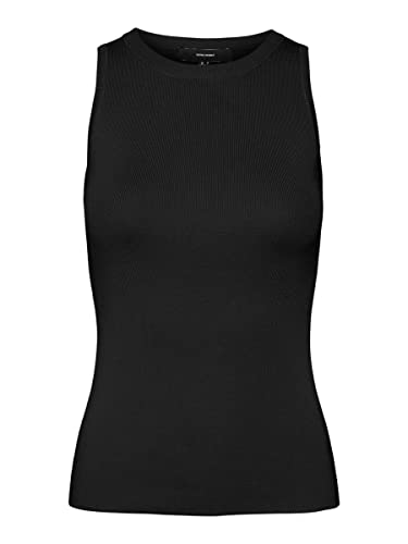 VERO MODA Damski top Vmnewsofi Sl O-Neck Ga Noos, czarny, S