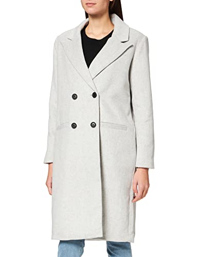 OBJECT Damski płaszcz blezerowy OBJLINEA Coat NOOS Light Grey Melange, 40