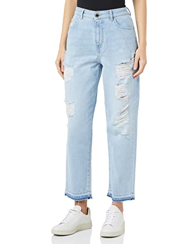 Pinko Maddie Mom Denim Jasny + Ramm Dżinsy damskie, Pjn_lavaggio Bleach Chiaro, 29