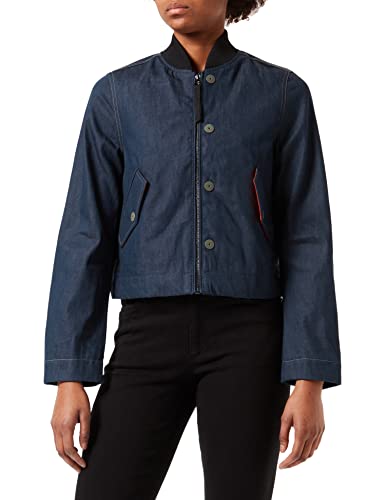 G-STAR RAW, Damska kurtka bomberka ze sznurkiem, Niebieski (surowy dżins D20599-c970-001), XS