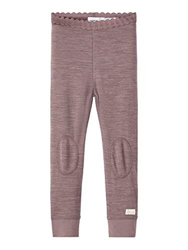NAME IT Dziewczęce legginsy NMFWYLA Wool/VIS XXIII, peppercorn, 92, Ziarenko pieprzu, 92 cm