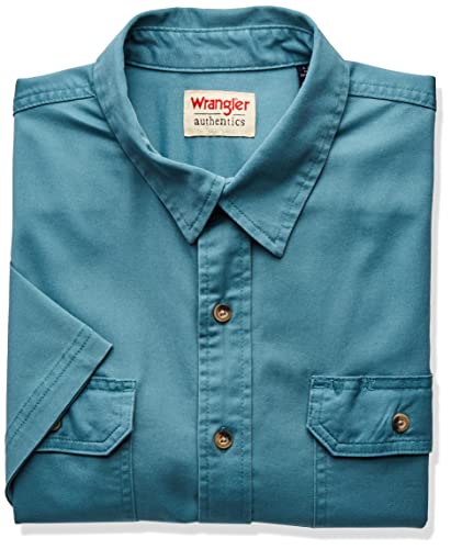 Wrangler Authentics Męska koszula z krótkim rękawem 'Weather Anything', Brytyjski niebieski, S