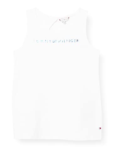 Tommy Hilfiger Koszulka dziewczęca Tommy Logo Tanktop S/S, biały, 92