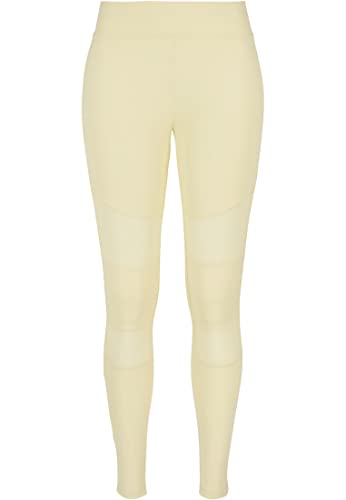 Urban Classics Damskie legginsy z wstawkami z siateczki, damskie legginsy z siateczki dostępne w wielu wariantach kolorystycznych, rozmiary XS - 5XL, Softyellow, L
