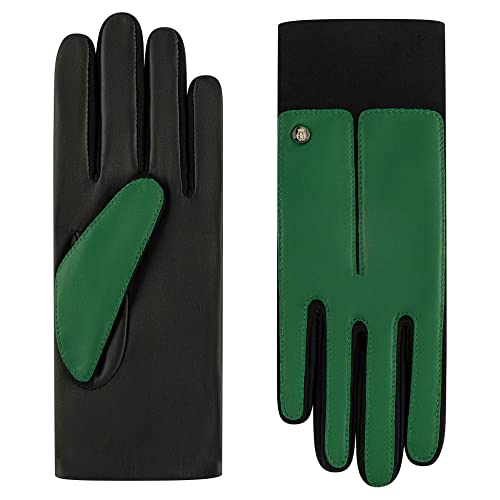 Roeckl Damskie rękawiczki skórzane Stockholm Touch, zielony, 8