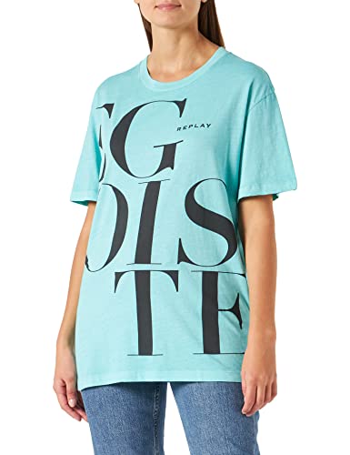 Replay Koszulka damska, 588 Akwamaryn, XS