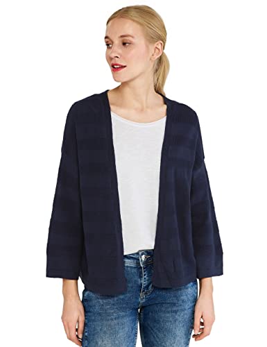 Street One damski kardigan strukturalny, Deep Blue, 38