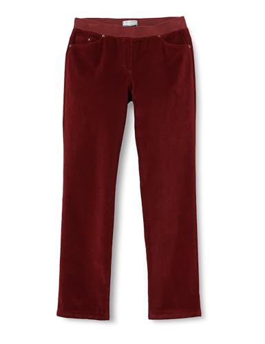 Raphaela by Brax Damskie spodnie Pamina Soft Corduroy, Cranberry, 38W / 30L