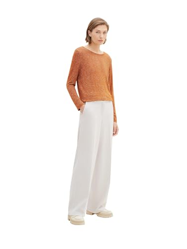 TOM TAILOR Damska koszulka z długim rękawem, 32403 - Gold Flame Orange Melange, XS
