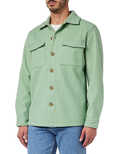 Springfield Kurtka z długim rękawem, Koszula męska, Zielony (Zielony), XL, Verde (Green), XL