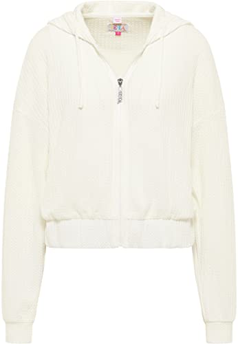 aleva Damska bluza z kapturem 19020019-AL04, biała wełna, L, biały (wollweiss), L