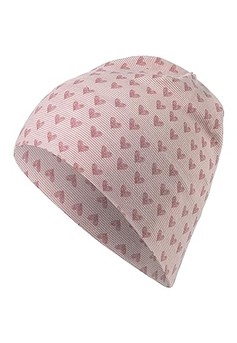 Sterntaler Dziewczęca czapka typu Slouch w serca, różowa, 37