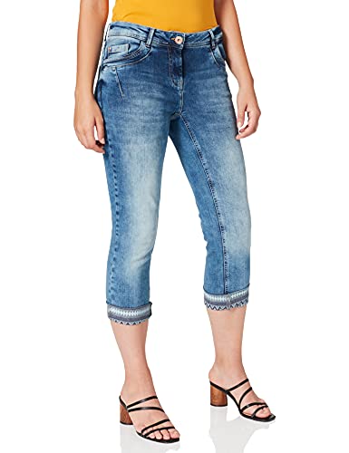 Cecil Jeansy damskie, Autentyczne pranie Mid Blue, 28W x 26L