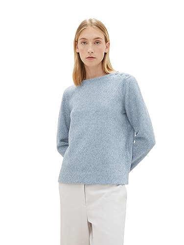 TOM TAILOR Bluza damska, 12391 – jasny niebieski melanż, L