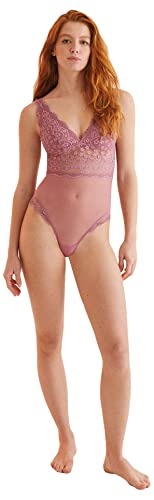 Women'secret Body Halter Koronka Tiul Różowy Biustonosz Damski, Różowy, M