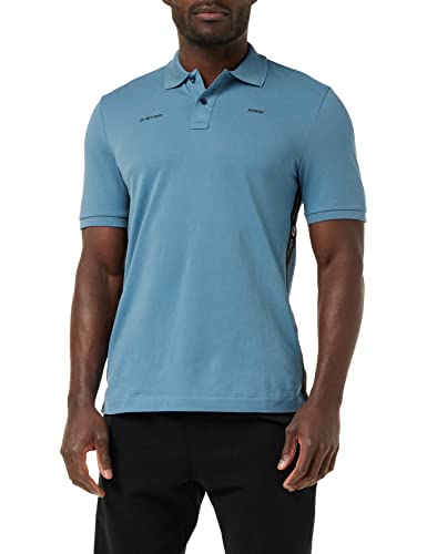 G-STAR RAW Męska koszulka polo z logo, niebieska (Azul 5864-2182), XS