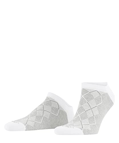 Burlington Mężczyźni Skarpety do trampek Carrington M SN Organiczna Bawełna krótkie z wzorem 1 Para, Biały (White 2000), 40-46