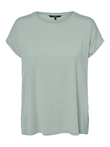 VERO MODA Damska koszulka Vmava Plain Ss Top Gajrs Noos, Silt Green, XXL